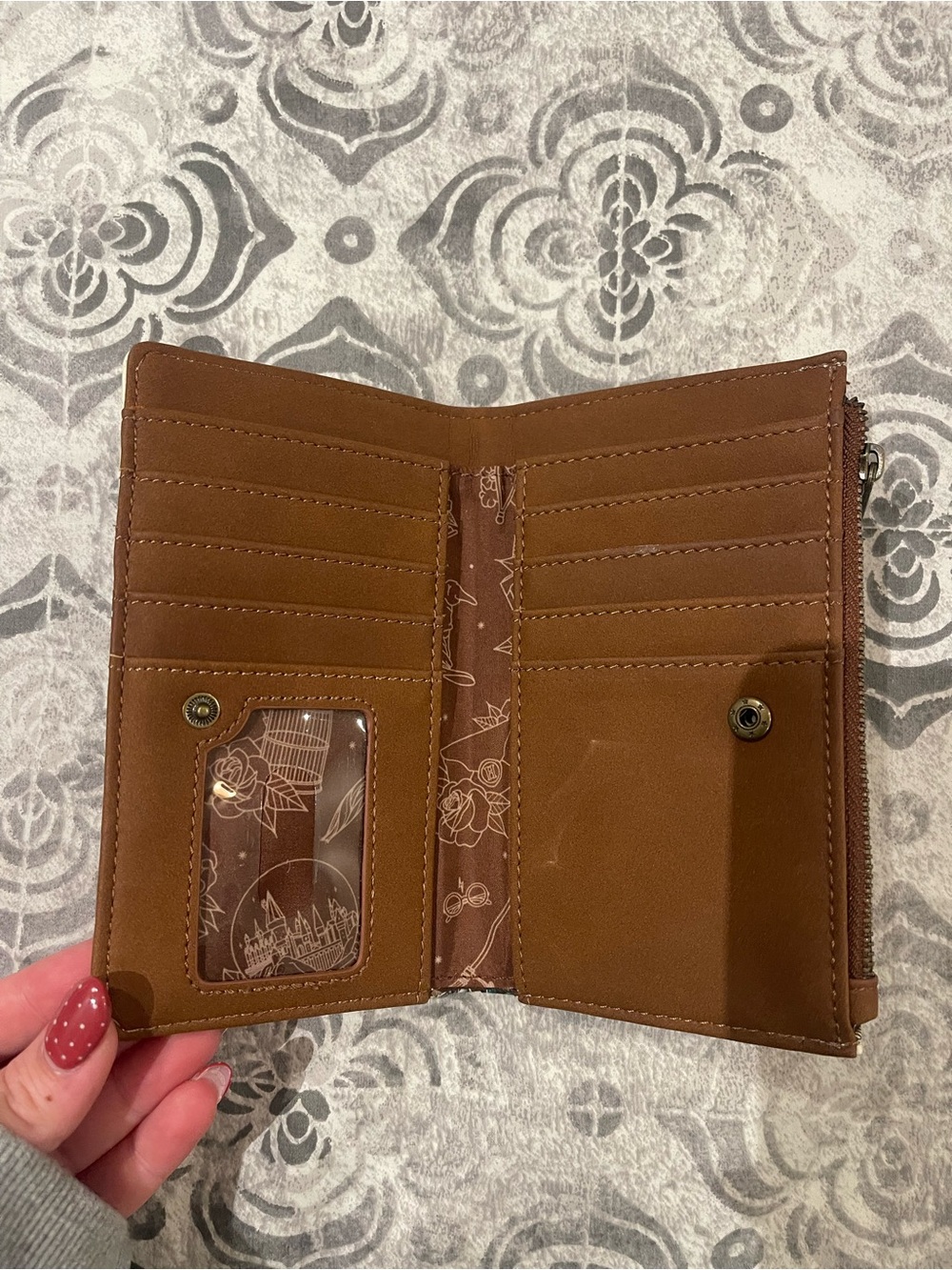Loungefly Harry Potter Tattoo Print Faux Leather Bi-fold Wallet - Picture 5 of 7